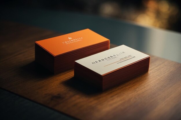 Set of black business card design mockup