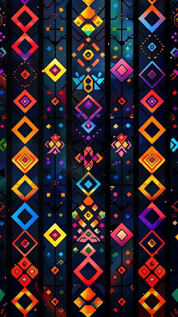 Set of Bohemian Inspired Trellises Pixel Art With Eclectic Patterns Game Asset Collage Art Design