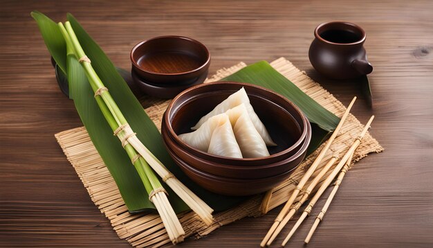 a set of bowls with food on them and a leaf that says no smoking