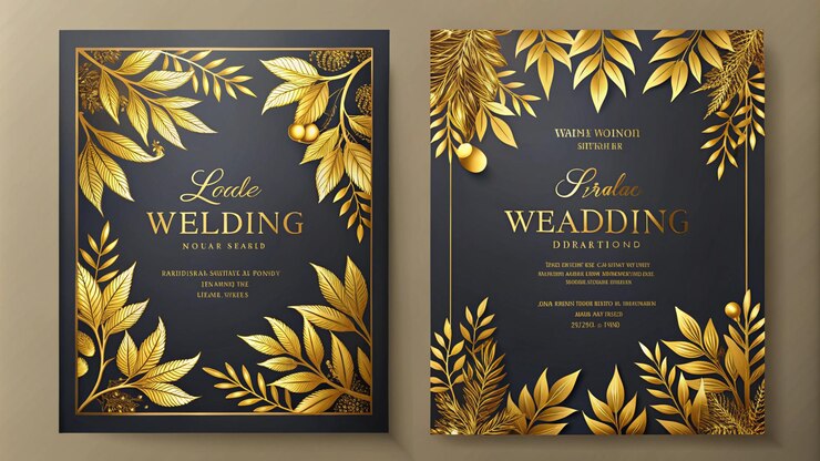 Photo a set of brochures for a wedding reception