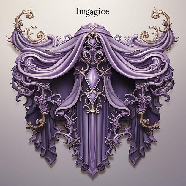 Set of Cape Outfit Item Baroque Design Drape Magic Amplification It 2D Asset Design Clipart Flat