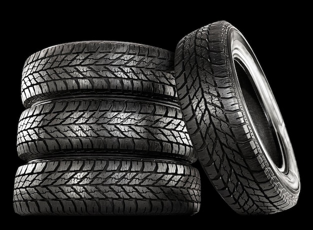 Photo a set of car tires