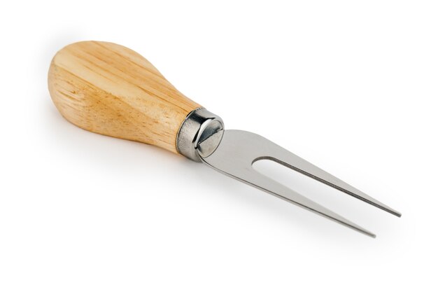 Set of cheese knives on a white isolated background.