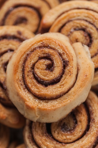 Photo set of cinnamon rolls