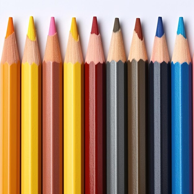 Set of colored pencils