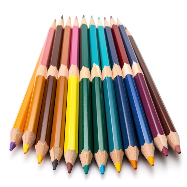 set of colored pencils