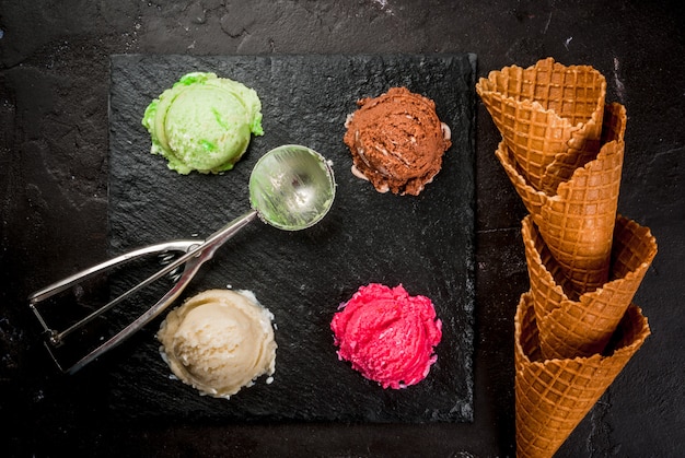 Set of colorful icecream