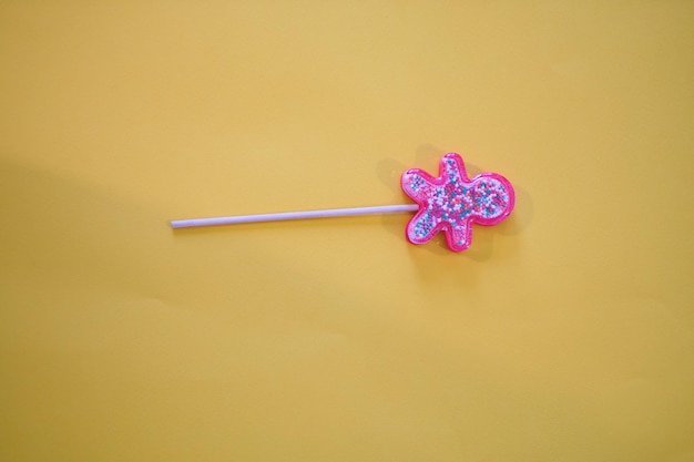 Set of colorful lollipops isolated on white background