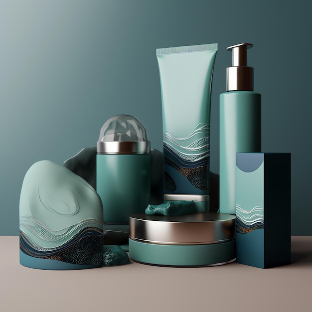 set of cosmetic products Generate AI