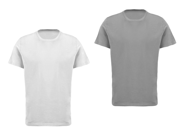 Set of cotton tshirts isolated