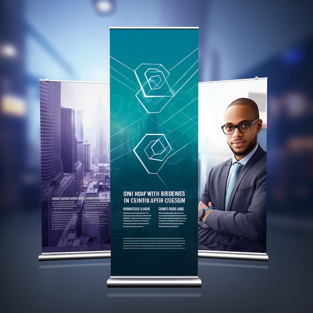 set of creative web banners of standard size with a place for photos Vertical horizontal