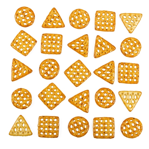 Set of crispy cookies