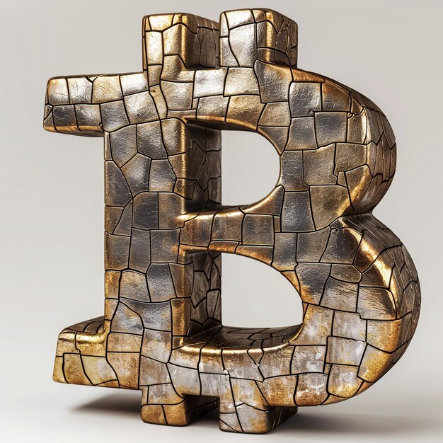 Foto set di criptovalute con un bitcoin dorato sulla parte anteriore come leader bitcoin come più importante concetto di criptovaluta rendering 3d