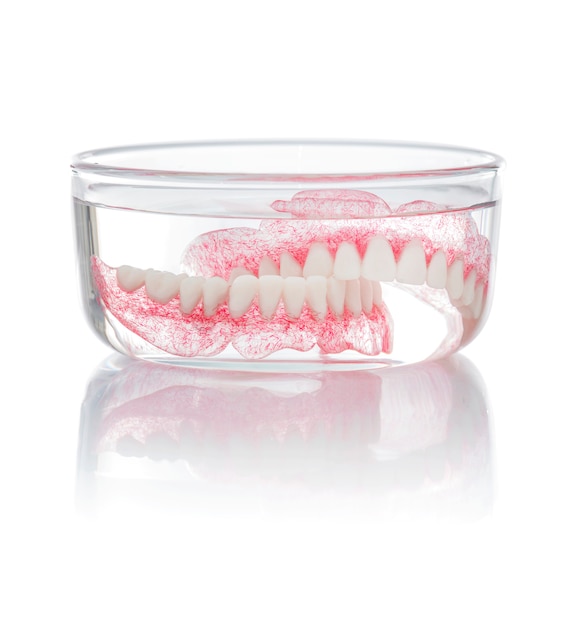 Set of Dentures in Water