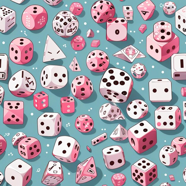 Photo a set of dice designs ai generated