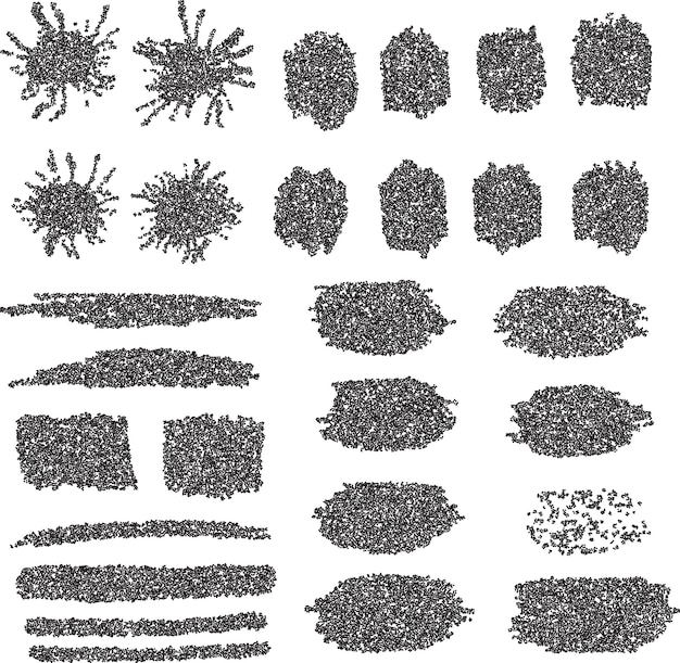 Insieme di diversi elementi di design della forma. cornici e tratti.