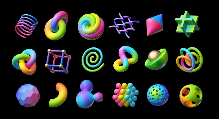 Photo set of different icons signs and symbols
