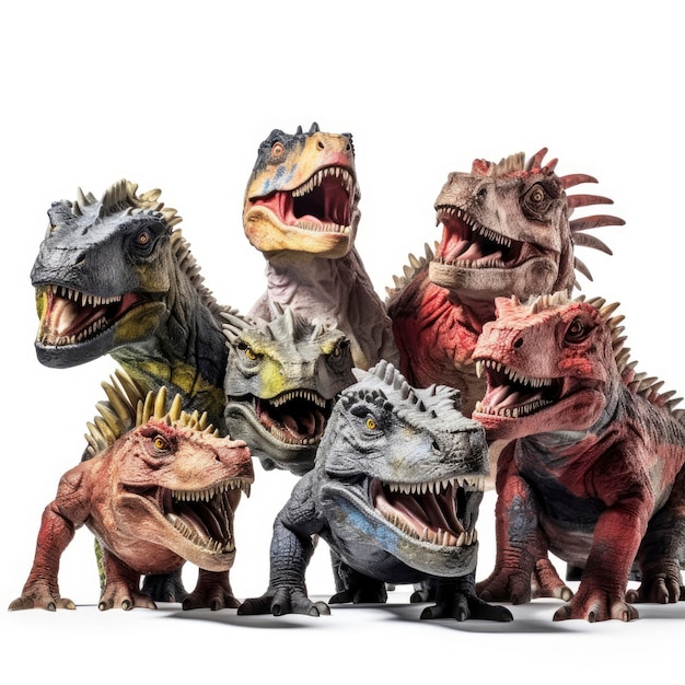 A set of dinosaurs