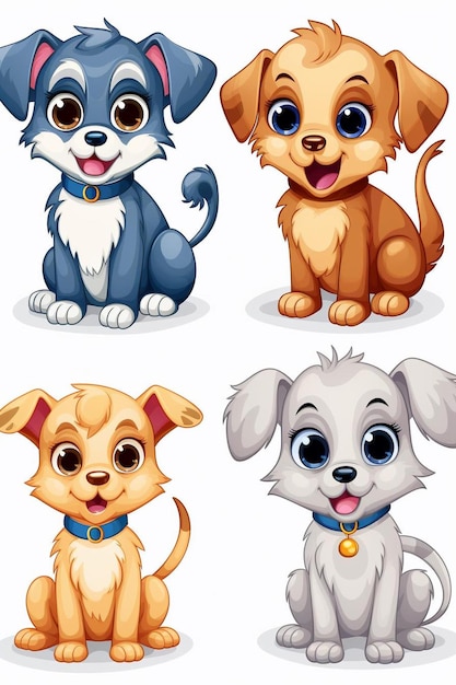 a set of dogs with different expressions including one called the dog