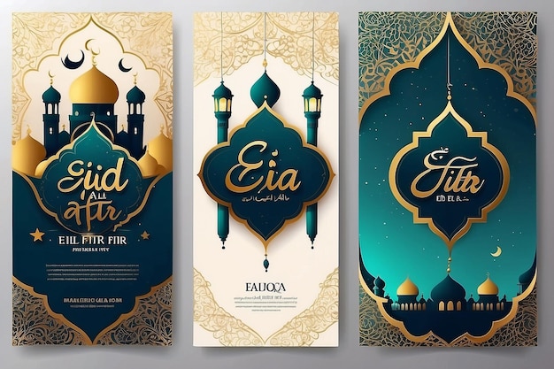 Photo set of eid al fitr banners