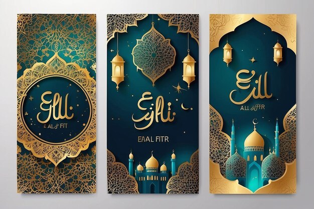 Set of Eid Al Fitr Banners