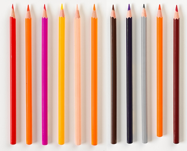 Set of eleven pencils