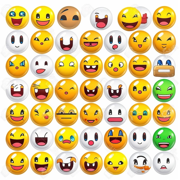 Foto una serie di emoji