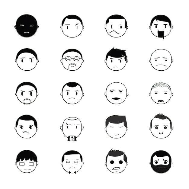 a set of emoji face