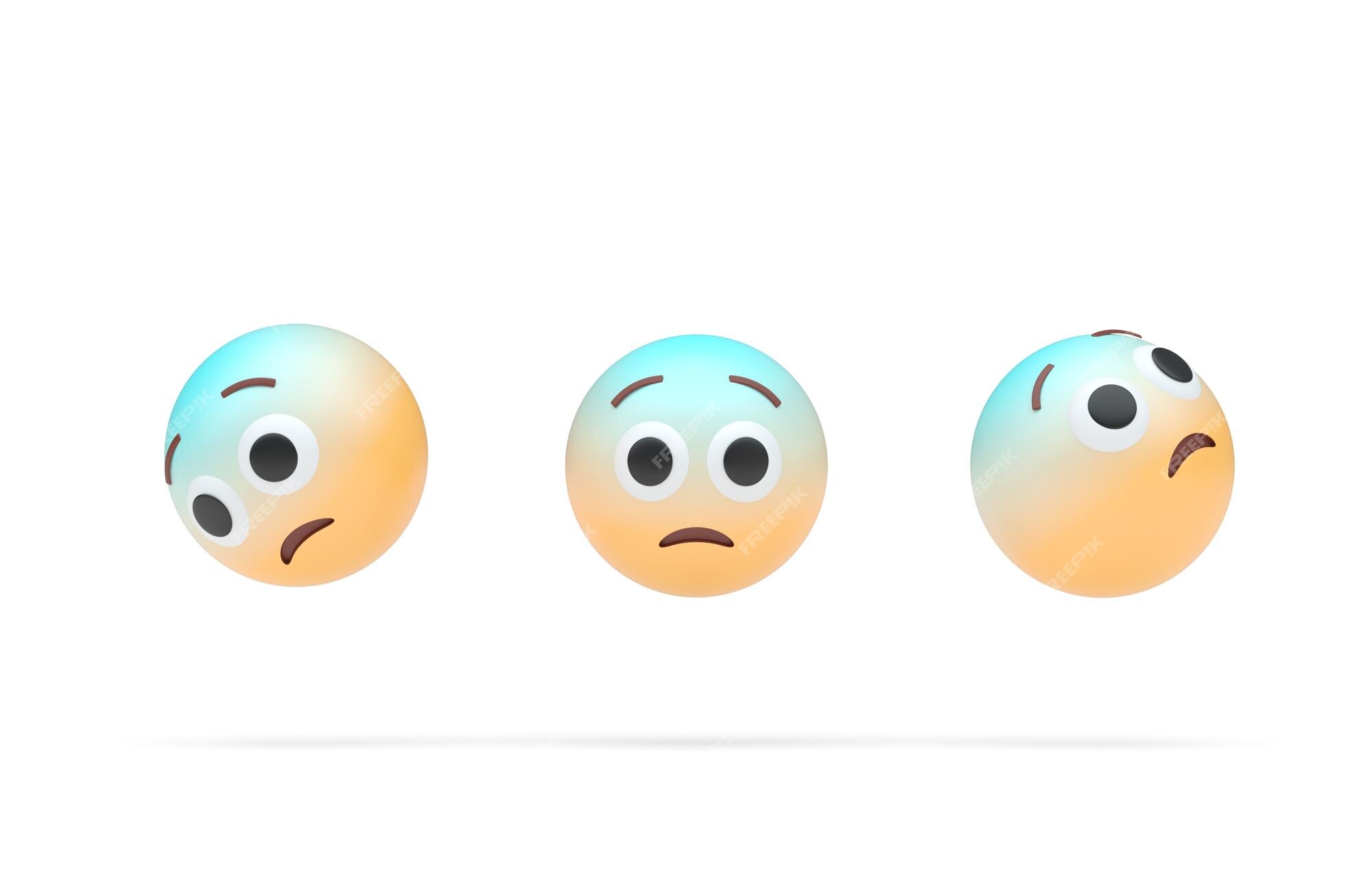 Emoji Fearful Face 3D model