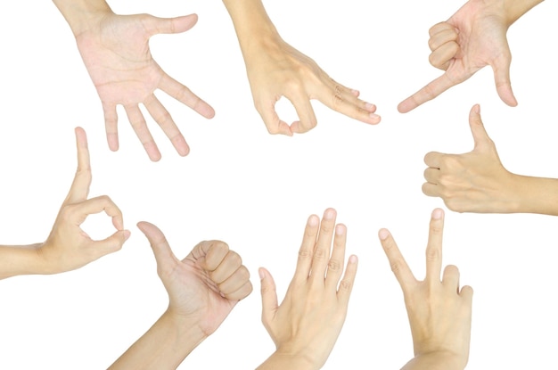 Foto set di mano femminile