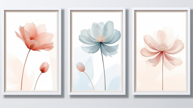 set of floral illustrations