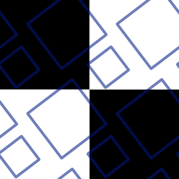 Foto un insieme di quattro quadrati con linee blu