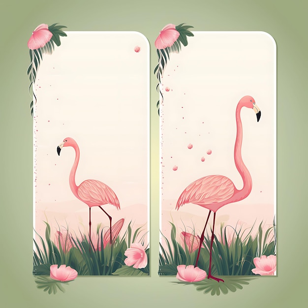 A Set of Frame Vector Simple Creative For Phone Cover Design And Stickers Cute Animal With Natural