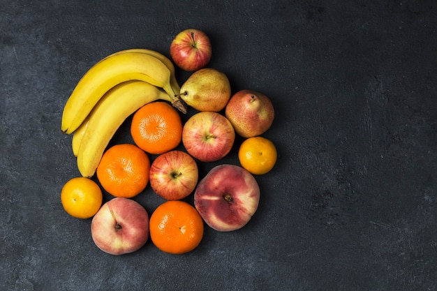 set of fresh juicy  fruits on background