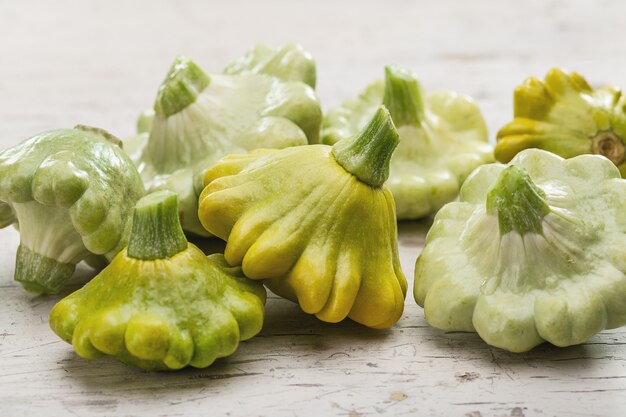 Set of fresh,small bush pumpkins