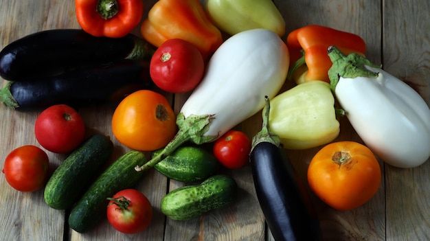 Набор свежих овощей Концепция здорового питания Веганский коготь