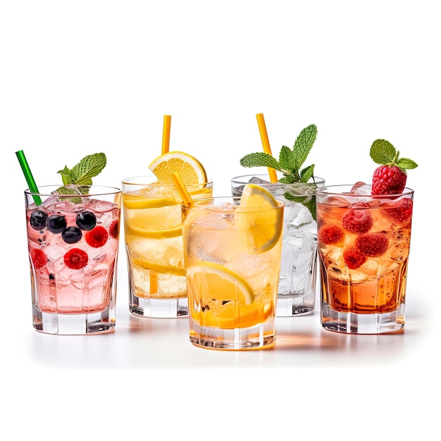 Set fruitcocktails