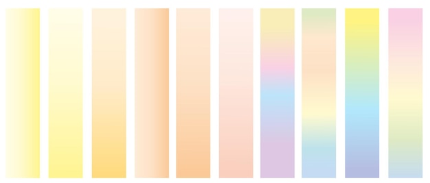 Photo set of gradients bright smooth pastel gradient colors designs for devices computers and modern