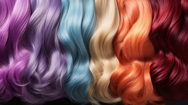 set of hair texture backgrounds