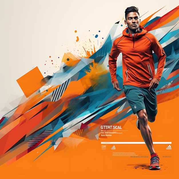 Set of high performance sportswear banner ads dynamic and action pa flat 2d art design creative