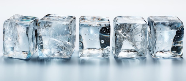 Set of ice cubes