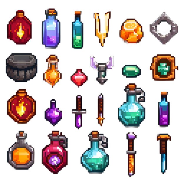 Set of icons for rpg games or similar set