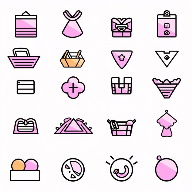 Set of icons for web and mobile applications Vector illustration EPS10