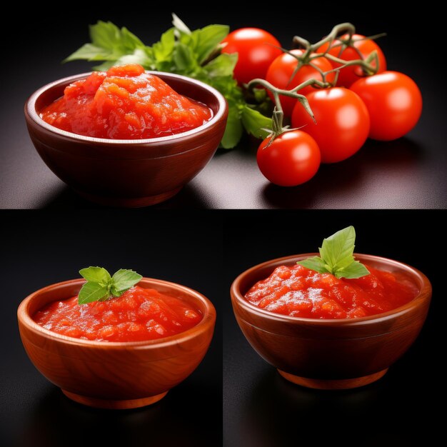 A Set of Isolated Tomato Bowls