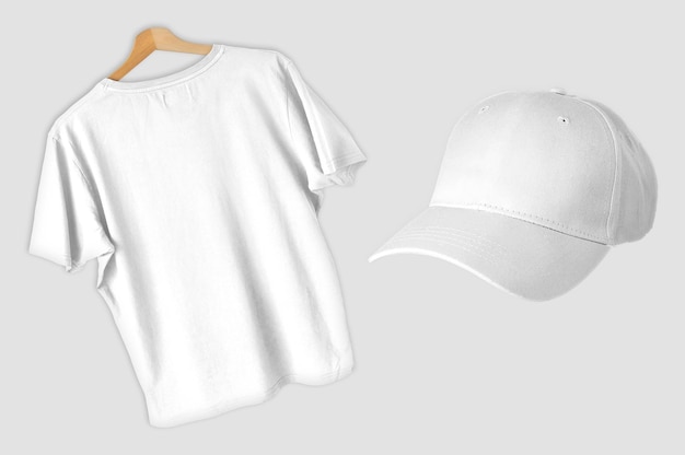 Set of isolated white tshirts