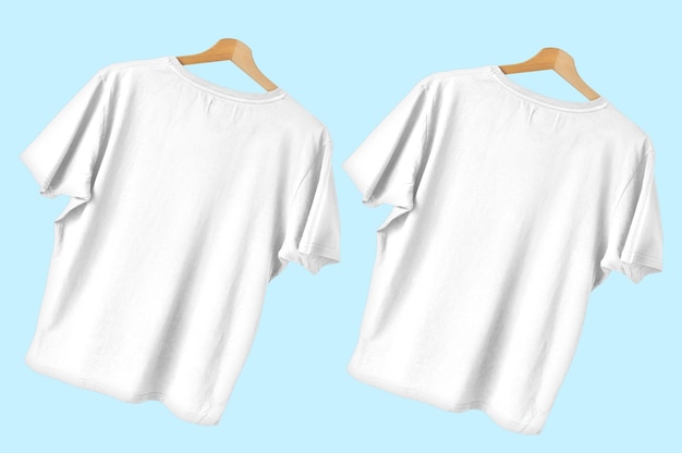 Set of isolated white tshirts