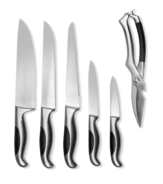 set knife on white