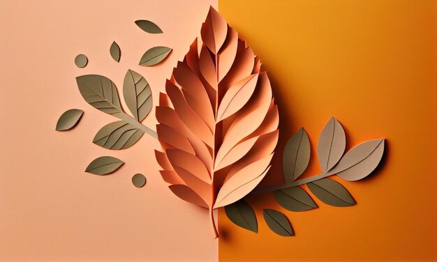 Premium AI Image Set Of Leaves Made Of Paper Craft Generative AI premium-ai-image-set-of-leaves-made-of-paper-craft-generative-ai