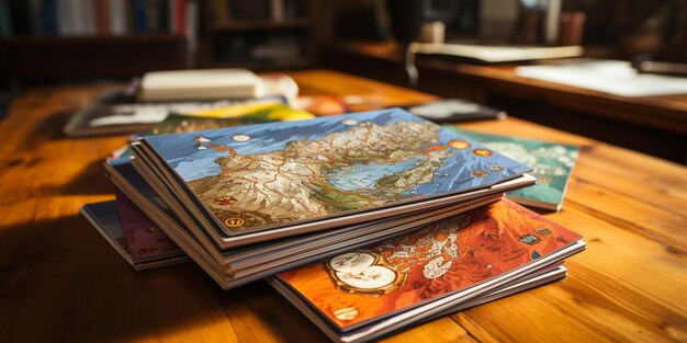 A Set Of Maps And Atlases Geography Wallpaper