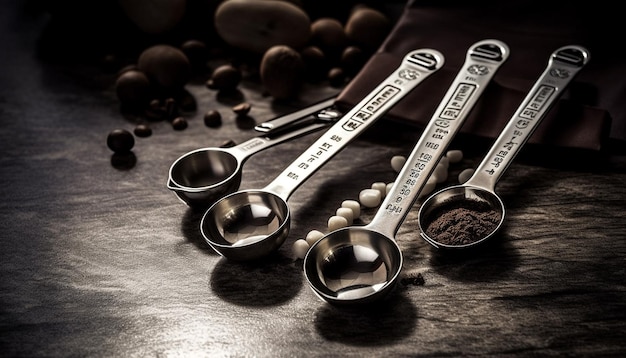 Premium AI Image  A set of measuring spoons with the words 1. 5 lb.